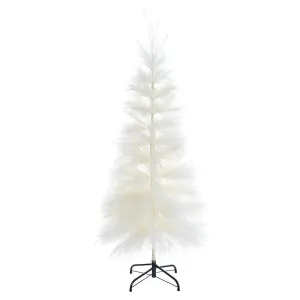 59" PAMPAS GRASS CREAM TREE ON METAL STAND