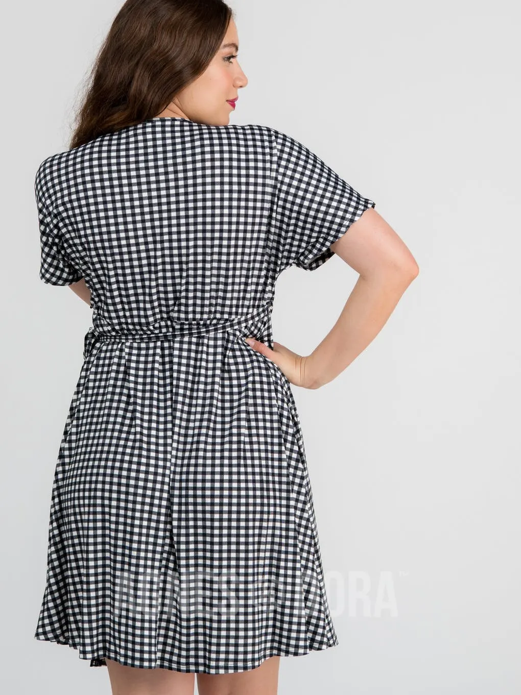 Agnes & Dora™ SMALL Signature Wrap Dress Gingham Girl