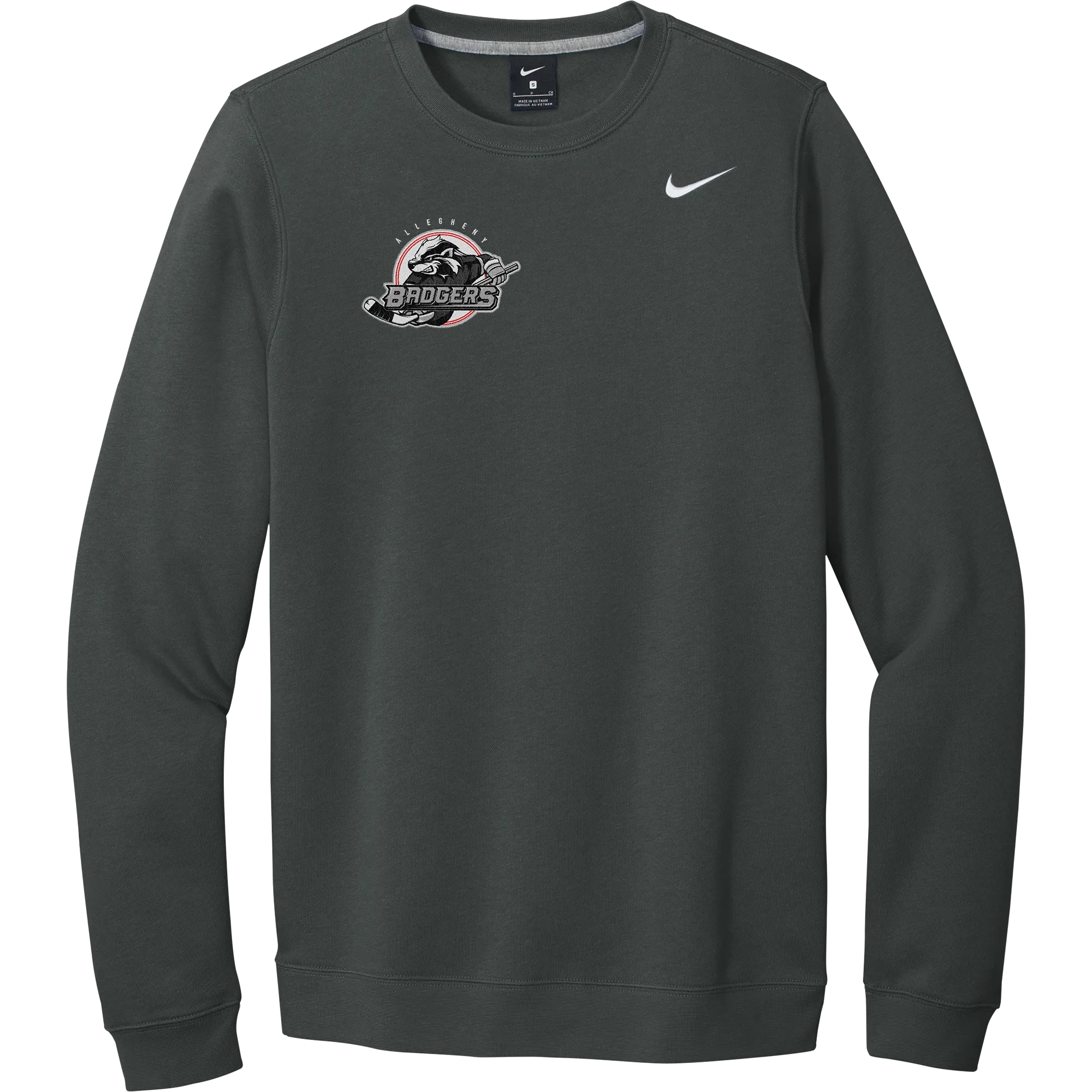 Allegheny Badgers Nike Club Fleece Crew