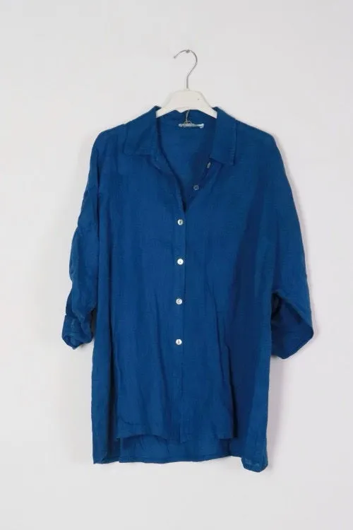 Anne   Kate Italian Trapani Linen Button Shirt