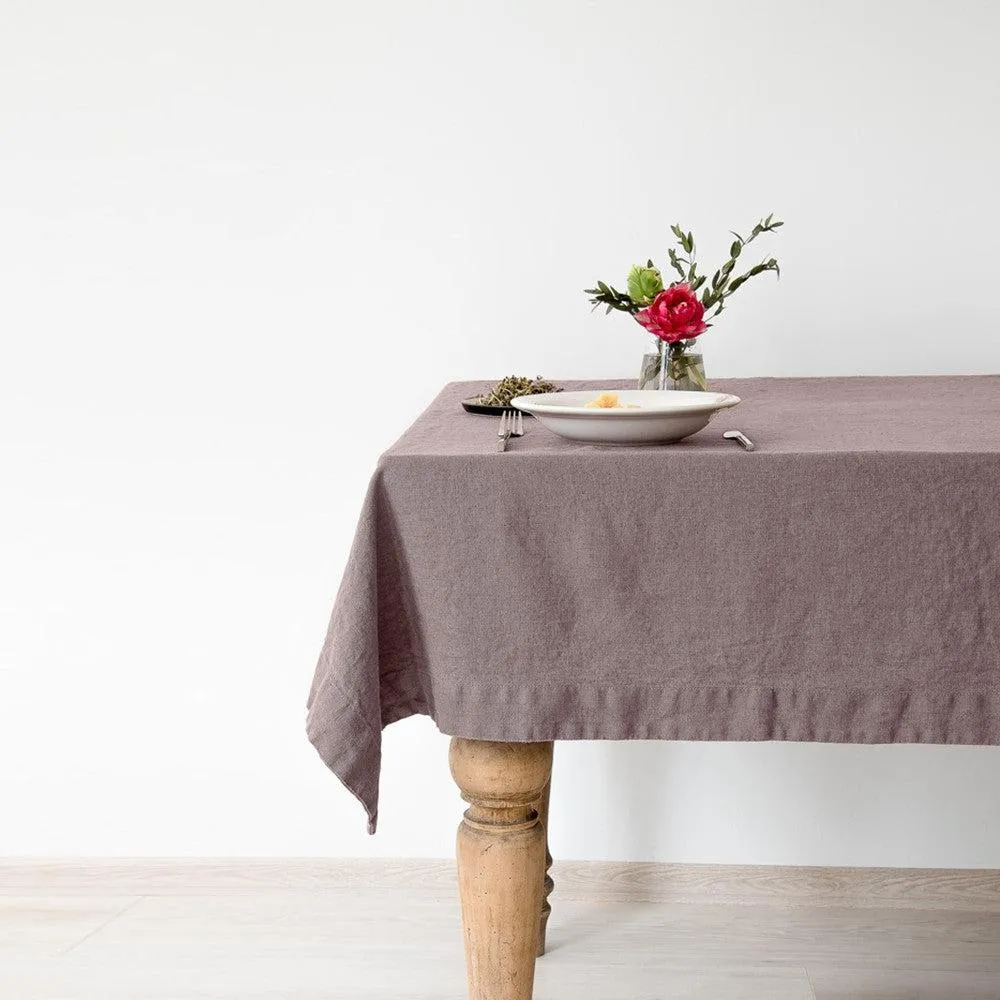 Ashes of Roses Linen Tablecloth