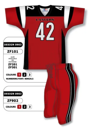 Athletic Knit Custom Sublimated Football Uniform Set Design 0903