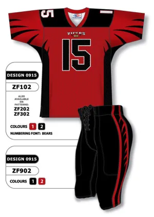 Athletic Knit Custom Sublimated Football Uniform Set Design 0915