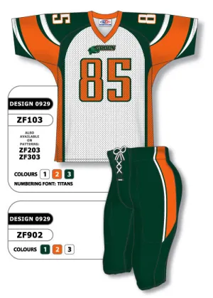 Athletic Knit Custom Sublimated Football Uniform Set Design 0929