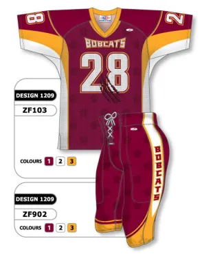 Athletic Knit Custom Sublimated Football Uniform Set Design 1209