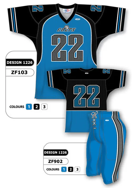 Athletic Knit Custom Sublimated Football Uniform Set Design 1226