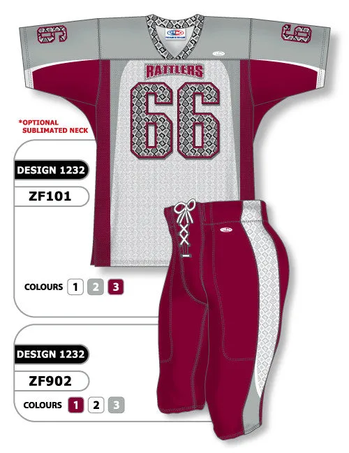 Athletic Knit Custom Sublimated Football Uniform Set Design 1232