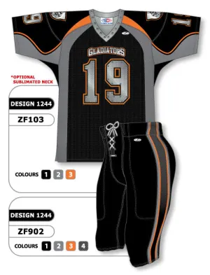 Athletic Knit Custom Sublimated Football Uniform Set Design 1244