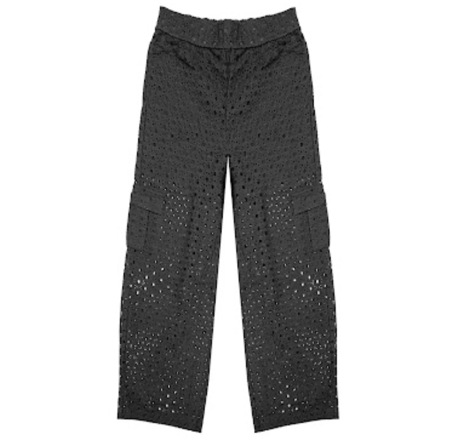 Black Eyelet Cargo Pant