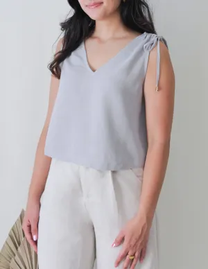 Blue Linen Top