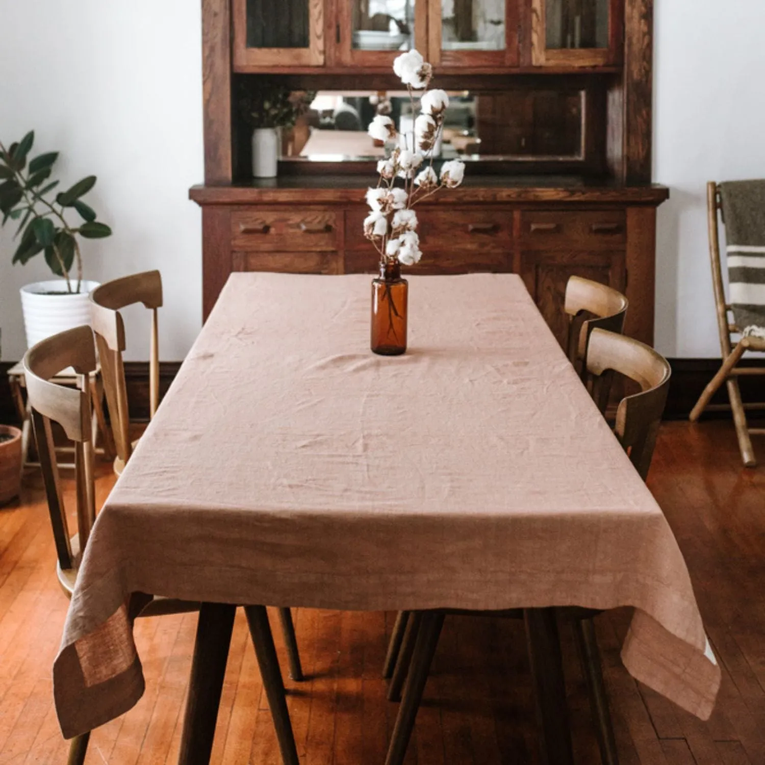 Cafe Creme Linen Tablecloth