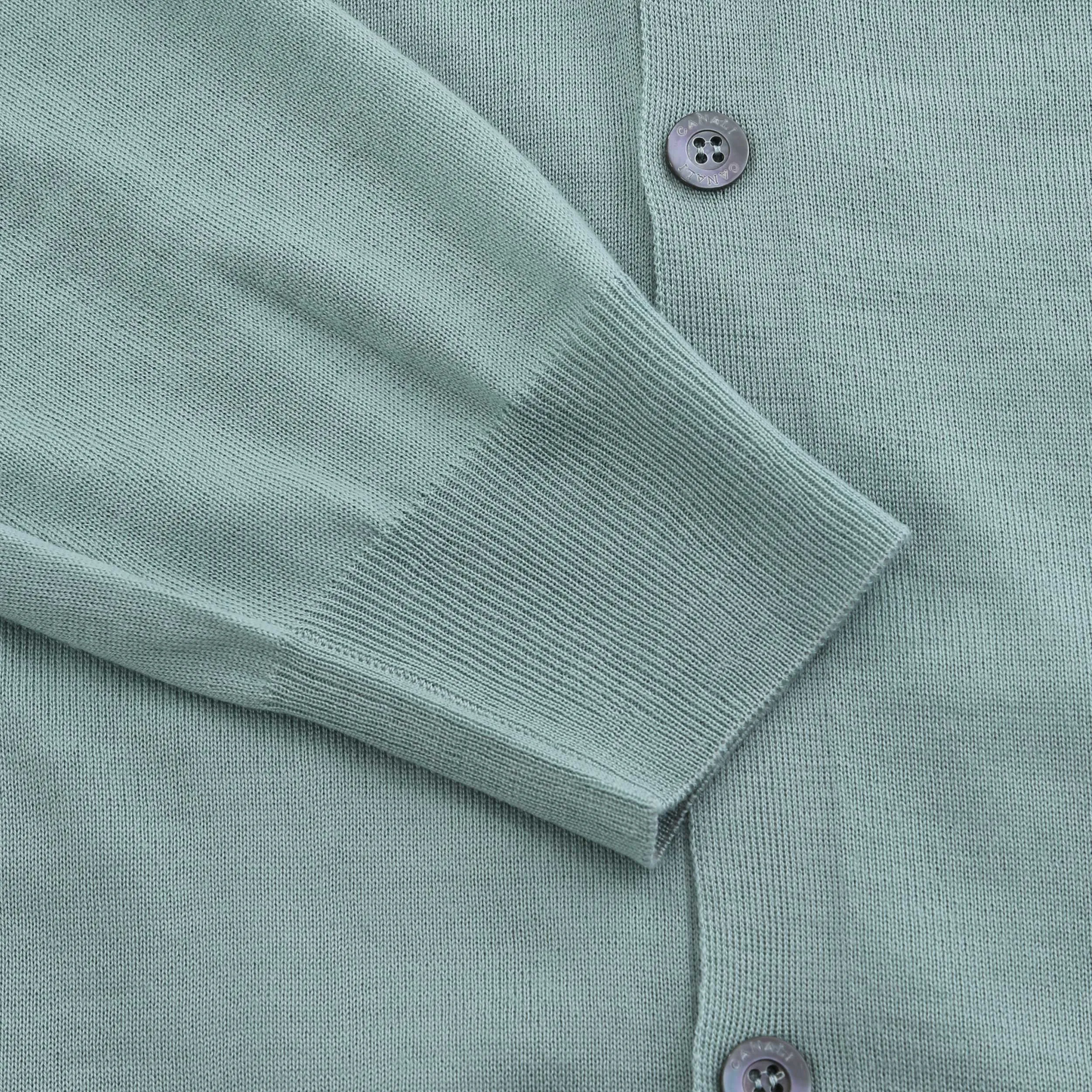 Canali Cardigan in Mint Green