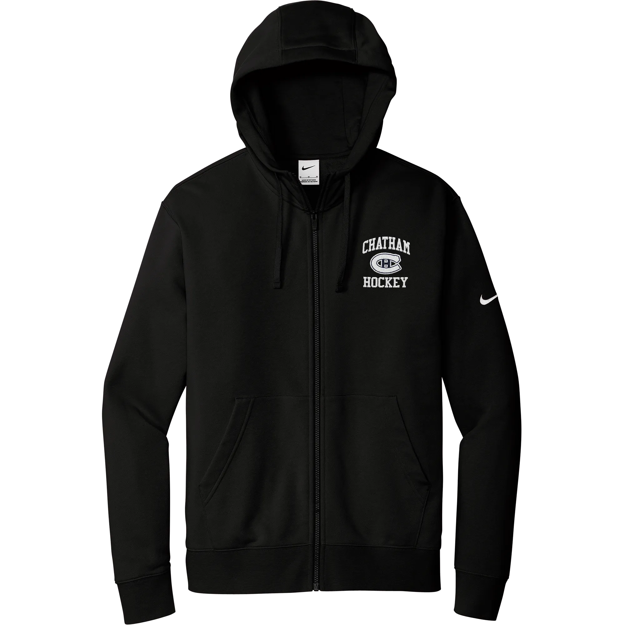 Chatham Hockey Nike Club Fleece Sleeve Swoosh Full-Zip Hoodie