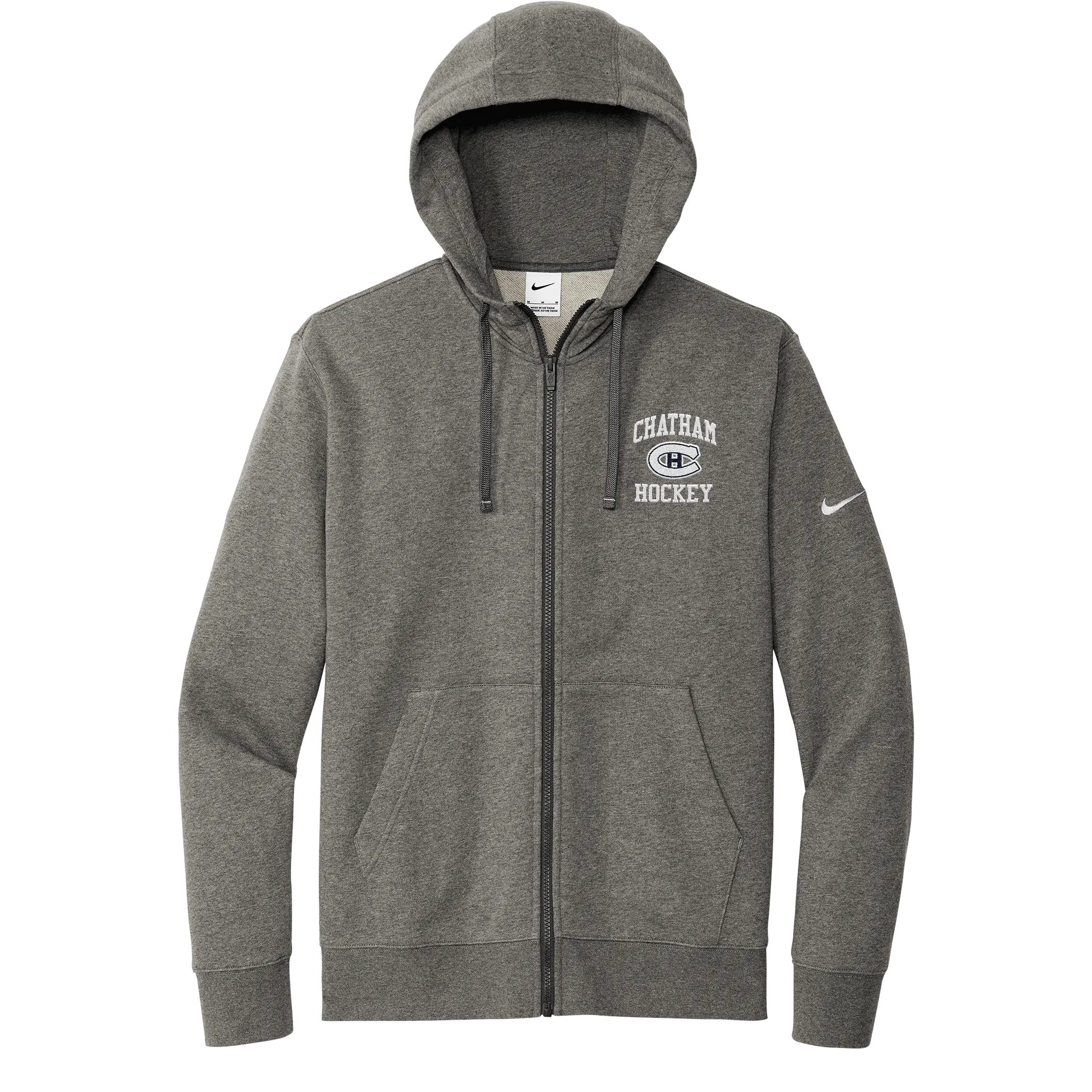 Chatham Hockey Nike Club Fleece Sleeve Swoosh Full-Zip Hoodie