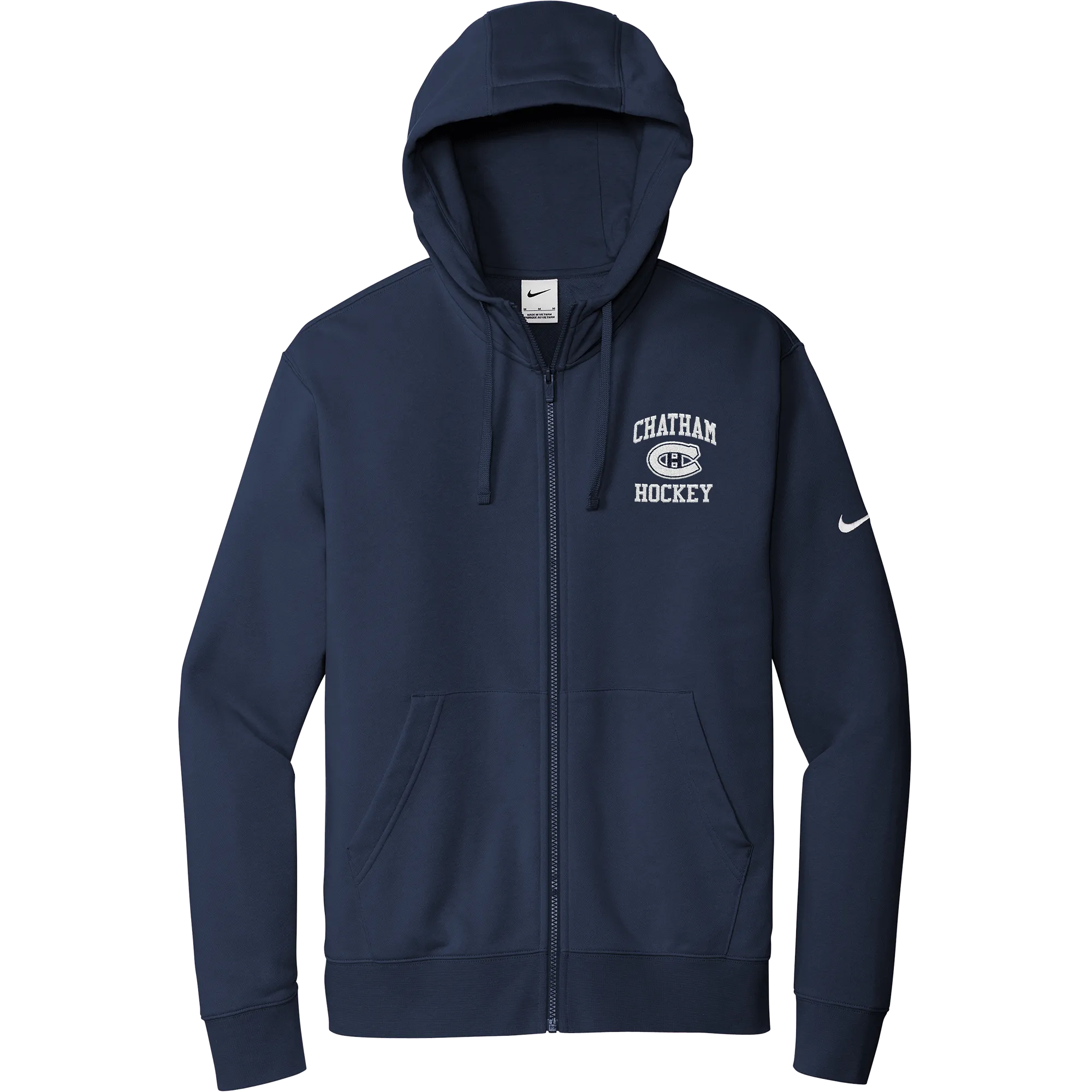 Chatham Hockey Nike Club Fleece Sleeve Swoosh Full-Zip Hoodie