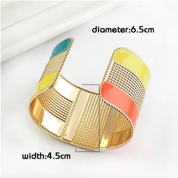 Color Block Cuff Bangle