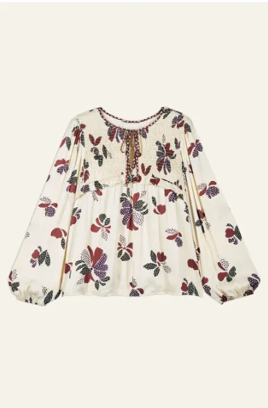 Diky Cream Floral Blouse