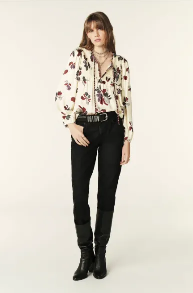 Diky Cream Floral Blouse