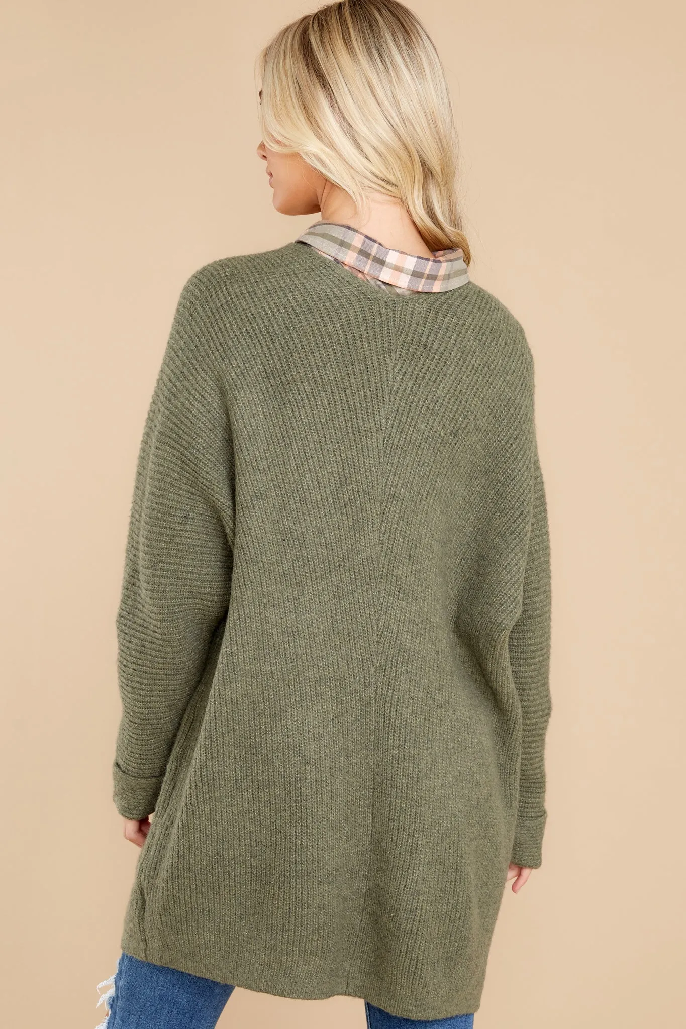 Embracing Thoughts Olive Cardigan