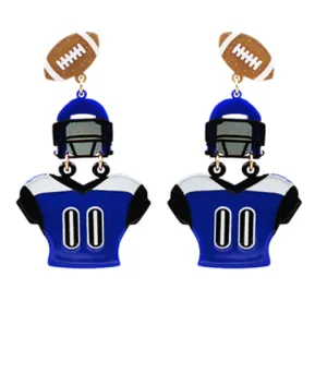 Football Uniform Dangle Earrings