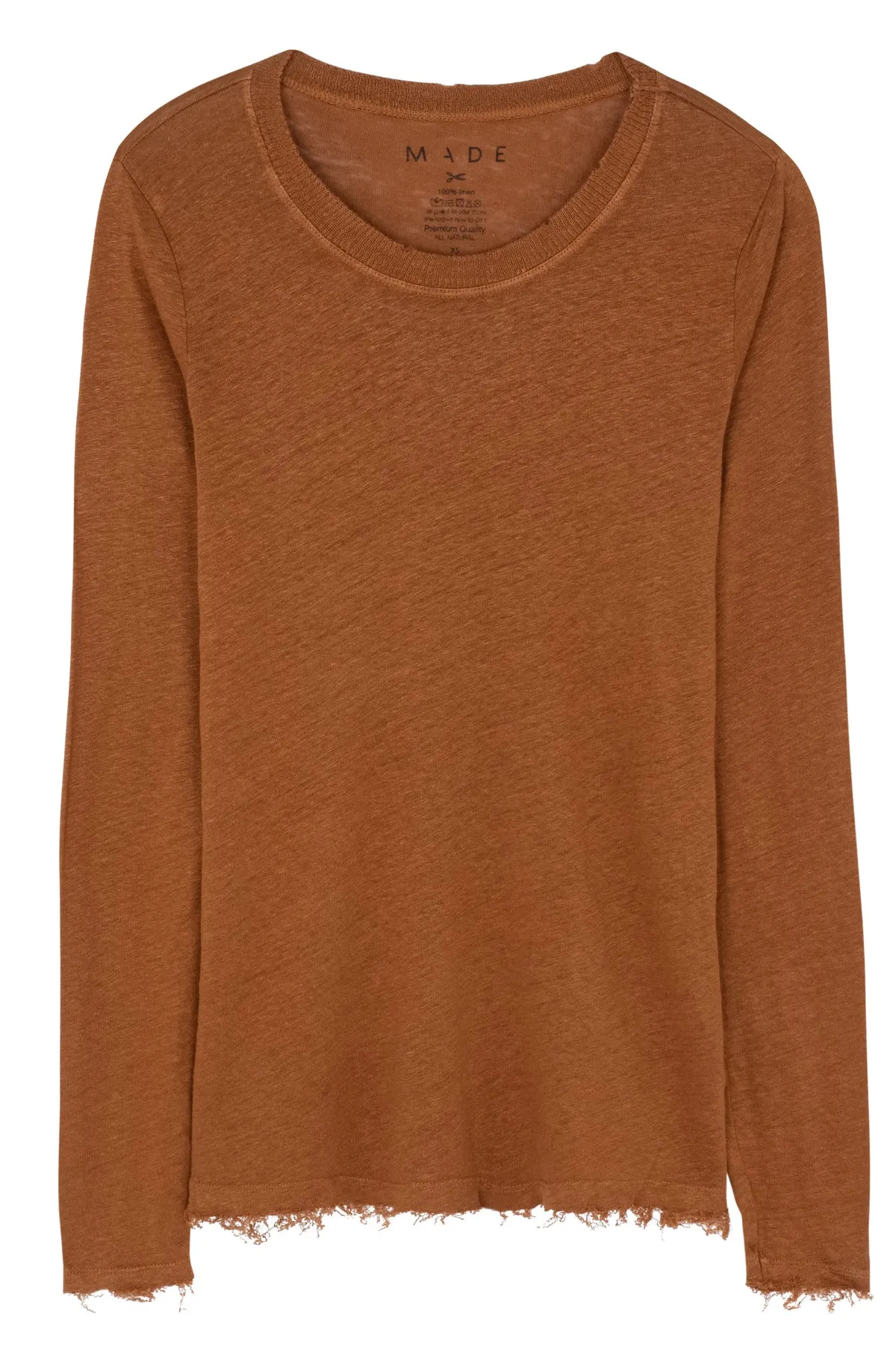 Ginger Long Sleeves Linen T-Shirt