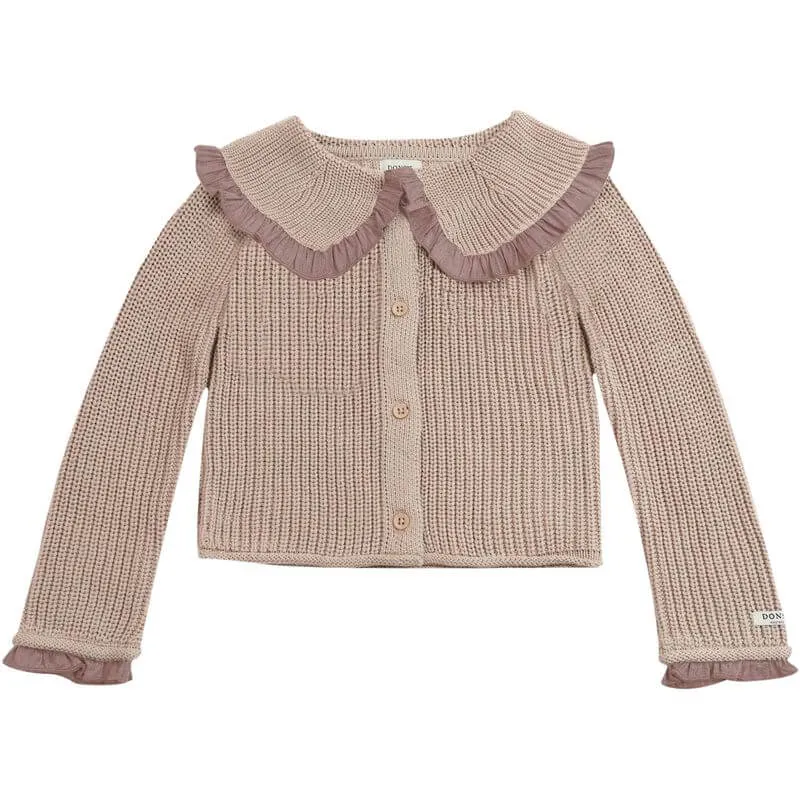 Girls Cotton Zoila Lilac Cardigan