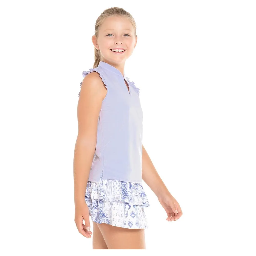 Girl's Pleat Me Up Tennis Tank Hazy