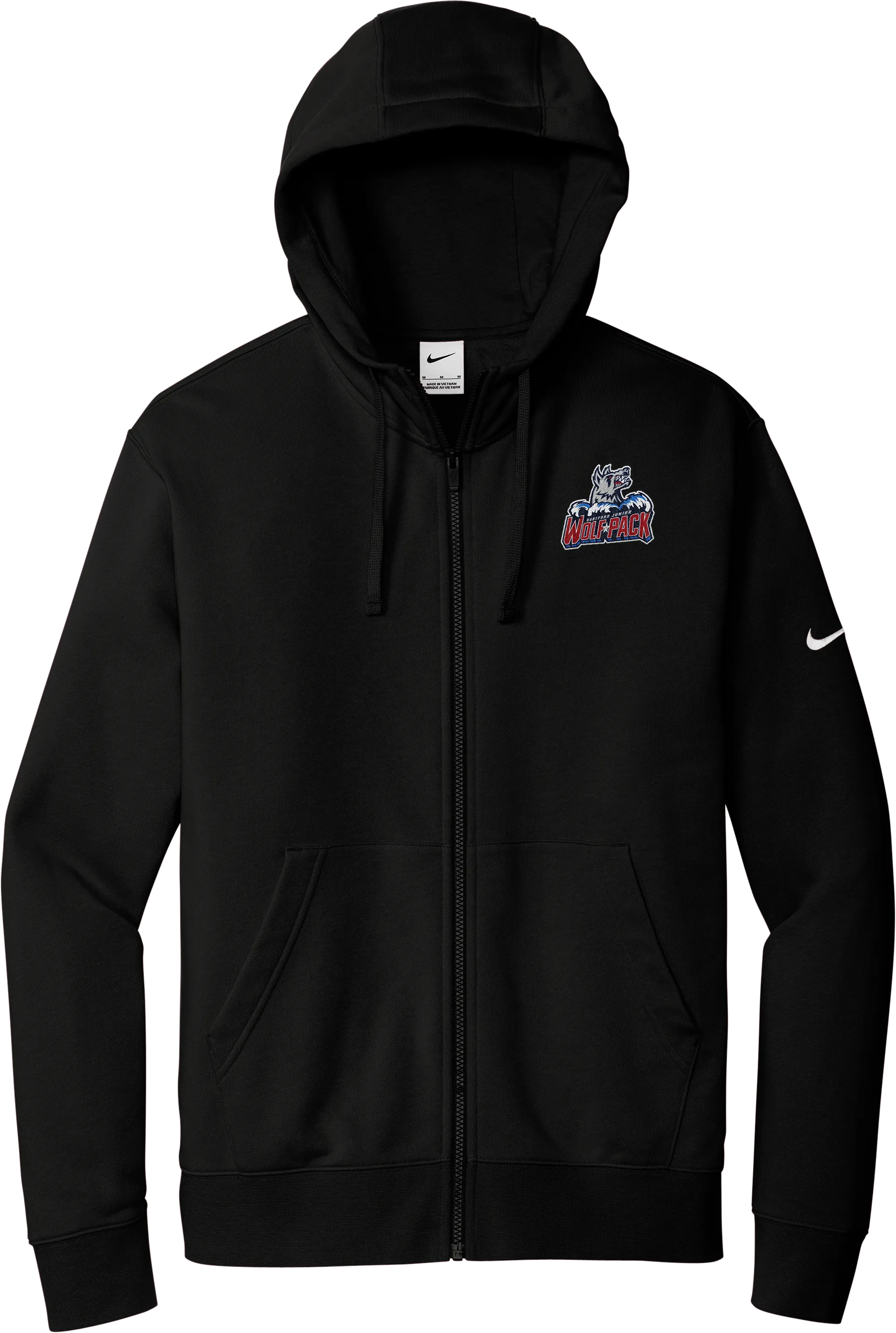 Hartford Jr. Wolfpack Nike Club Fleece Sleeve Swoosh Full-Zip Hoodie