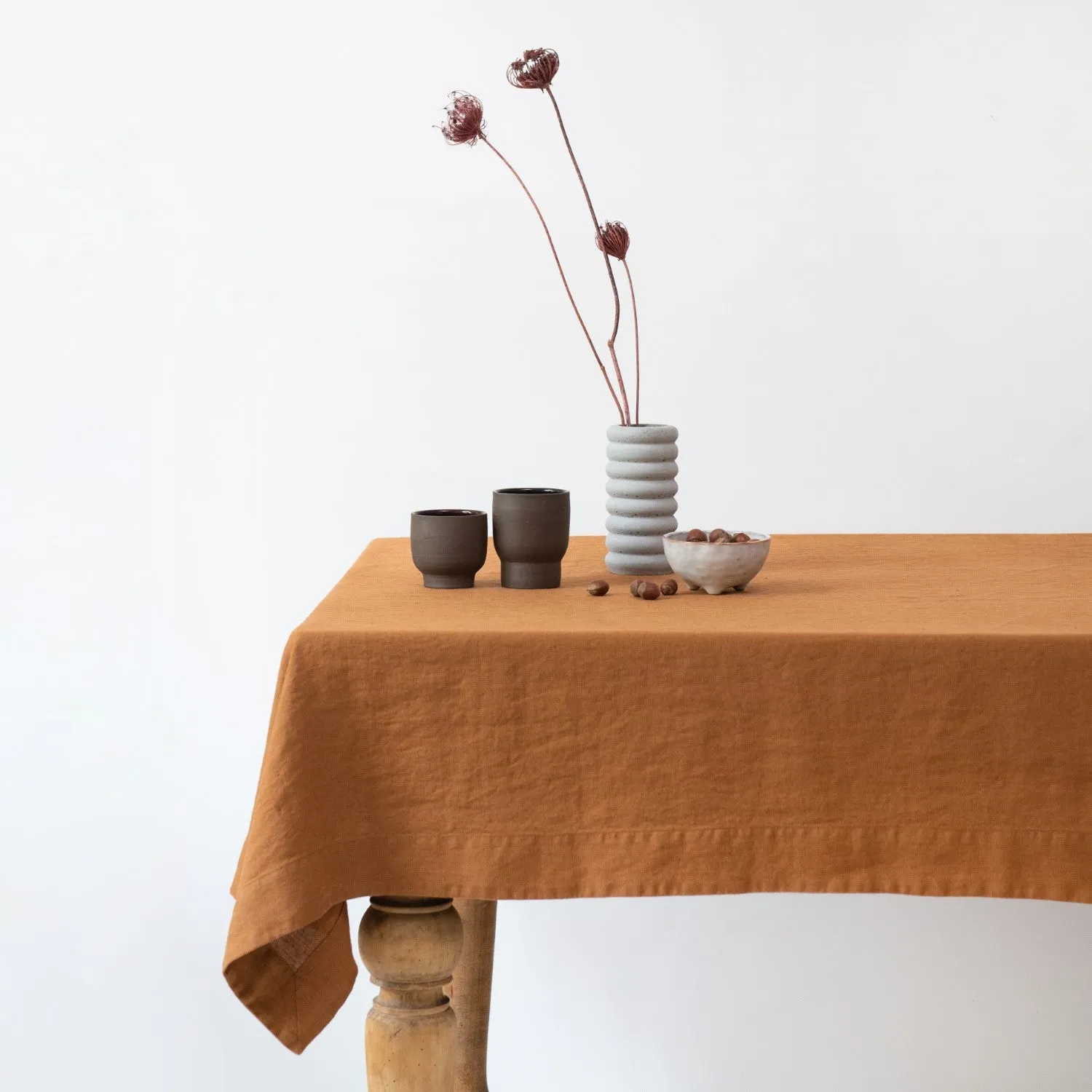 Hazelnut Linen Tablecloth