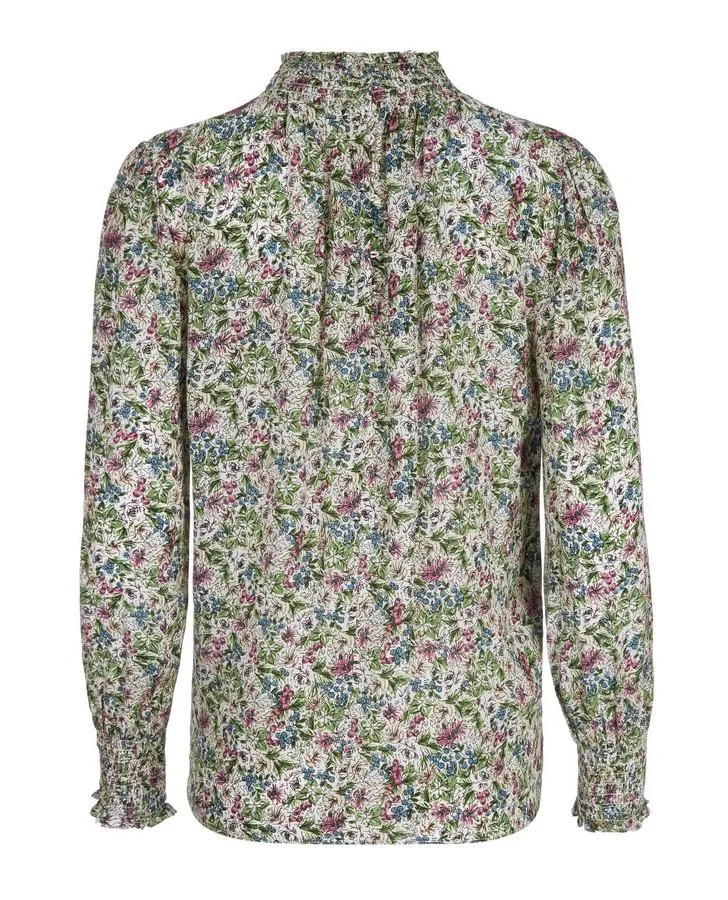 Hedgerow Floral High Neck Blouse