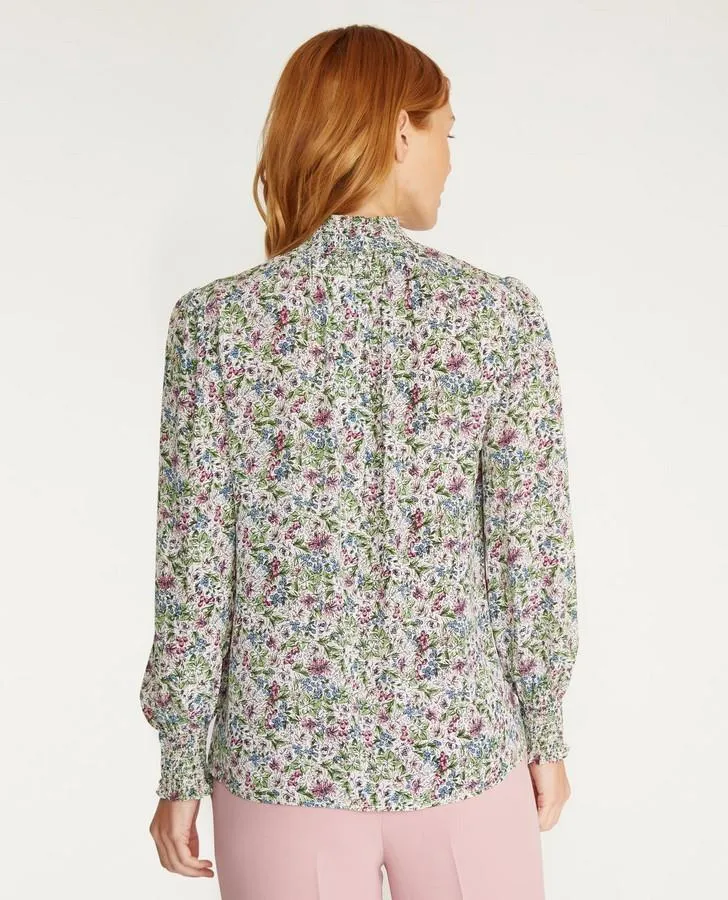 Hedgerow Floral High Neck Blouse