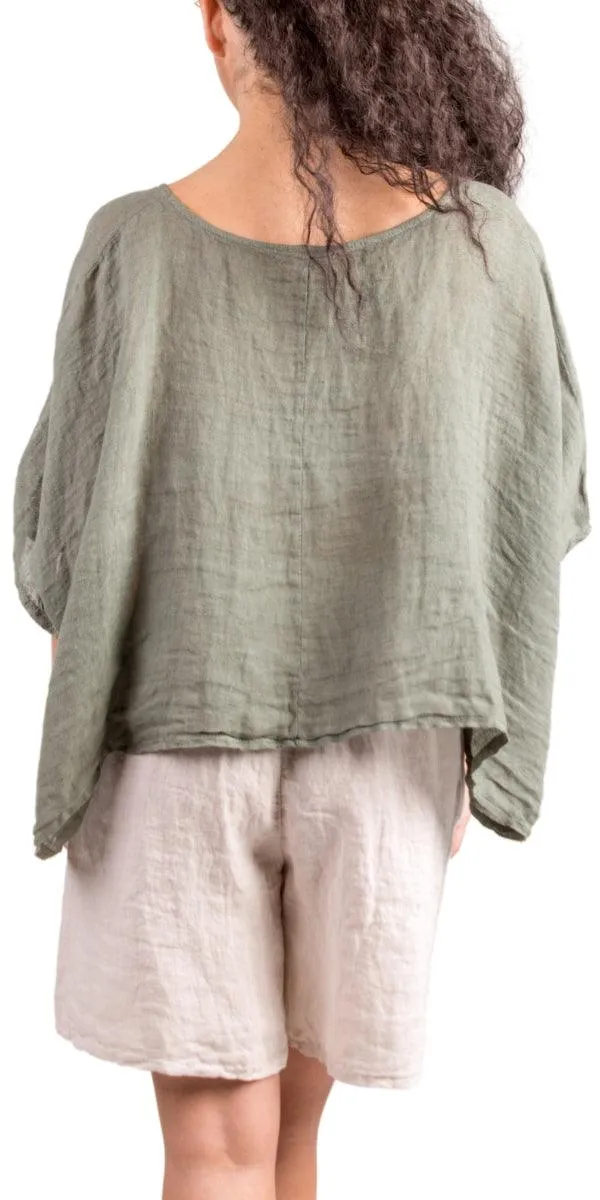 Linen Crop Top