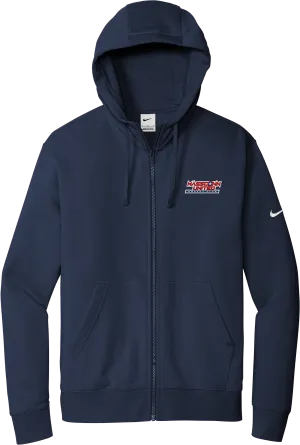 Mass Conn United Nike Club Fleece Sleeve Swoosh Full-Zip Hoodie