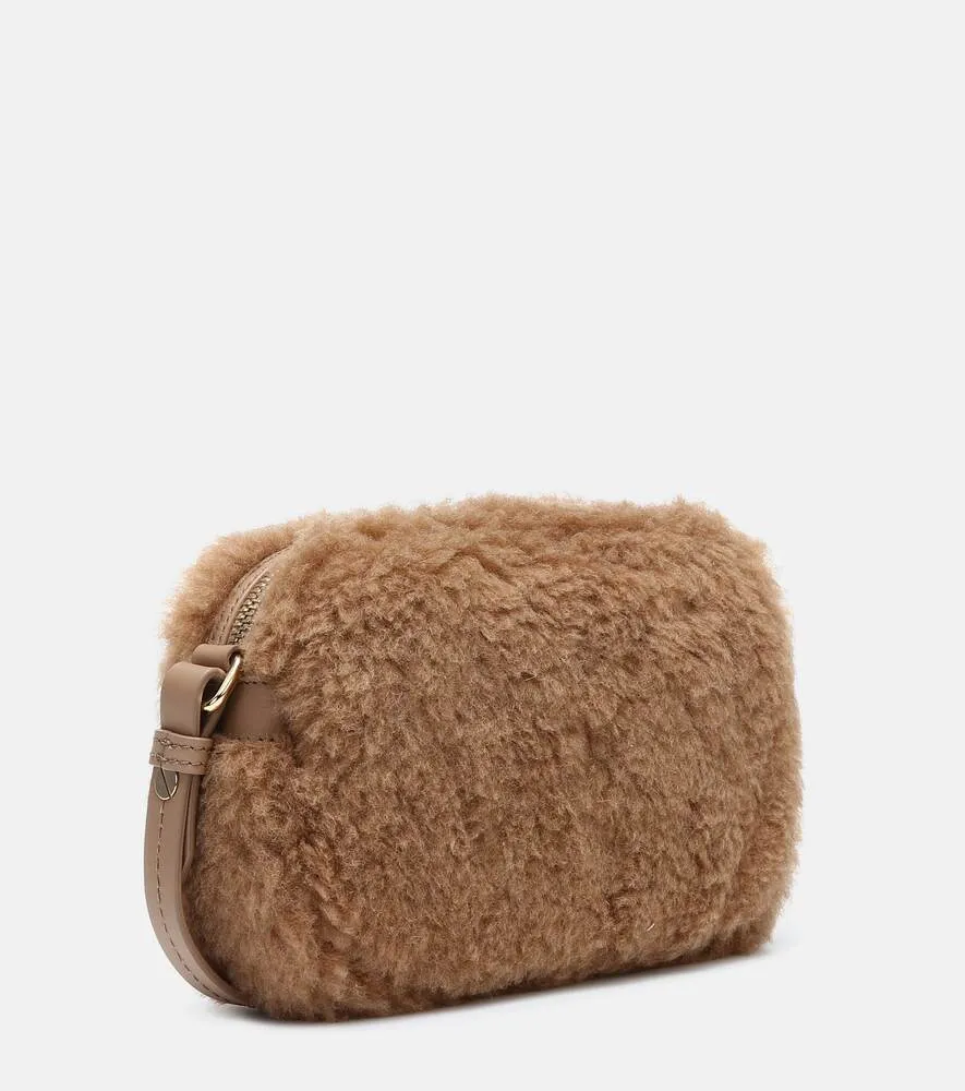 Max Mara Camel Wool Blend Camy Shoulder Bag, Brown