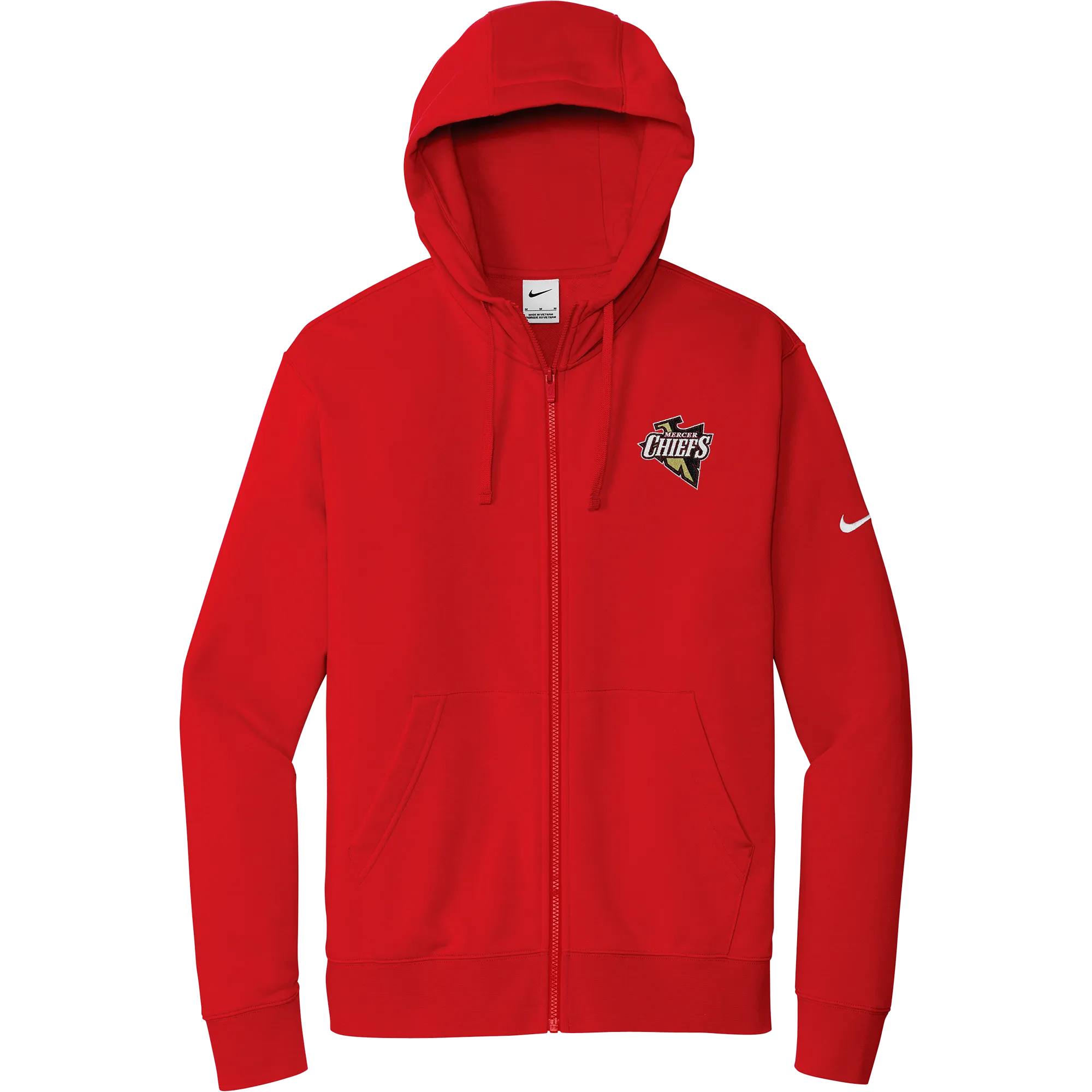 Mercer Chiefs Nike Club Fleece Sleeve Swoosh Full-Zip Hoodie