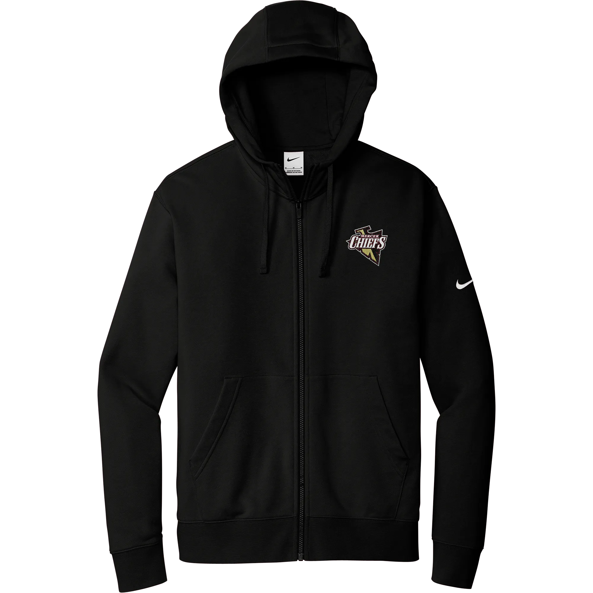 Mercer Chiefs Nike Club Fleece Sleeve Swoosh Full-Zip Hoodie