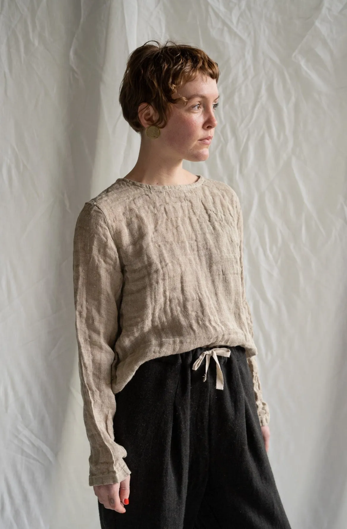 Metta - Lilly Top  - Rustic Gauze Linen