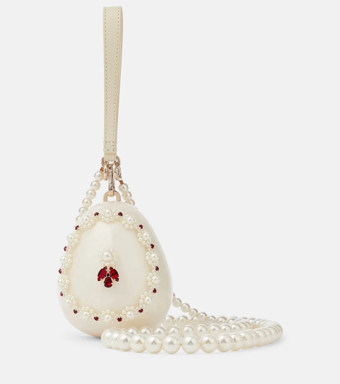 Mini fabergé crossbody bag with egg Simone Rocha, red