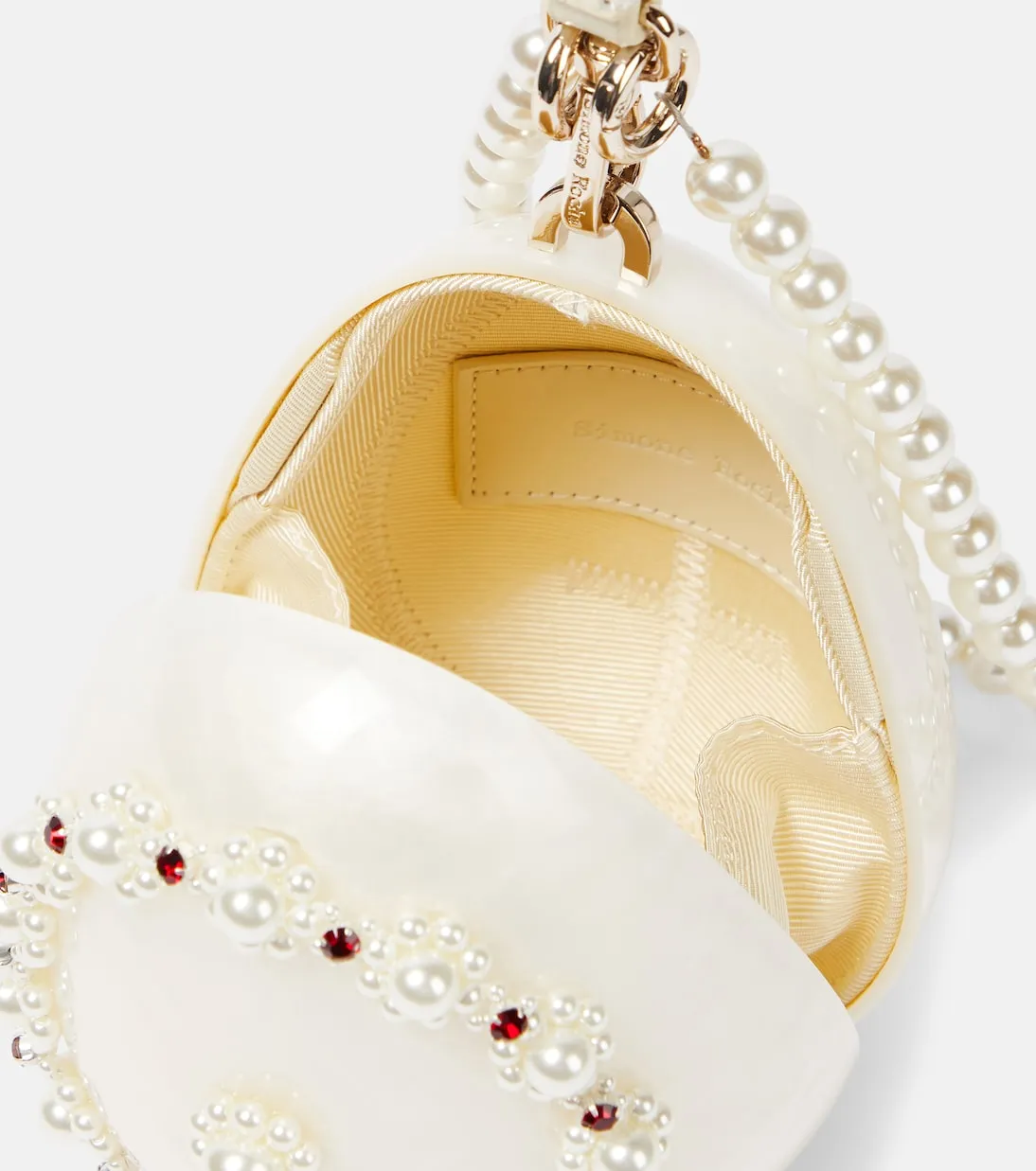 Mini fabergé crossbody bag with egg Simone Rocha, red