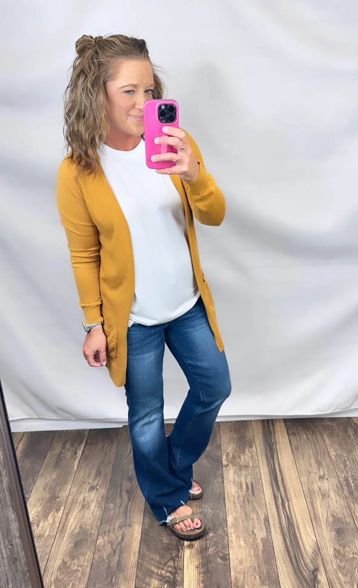 Mustard Raglan Pocket Cardigan