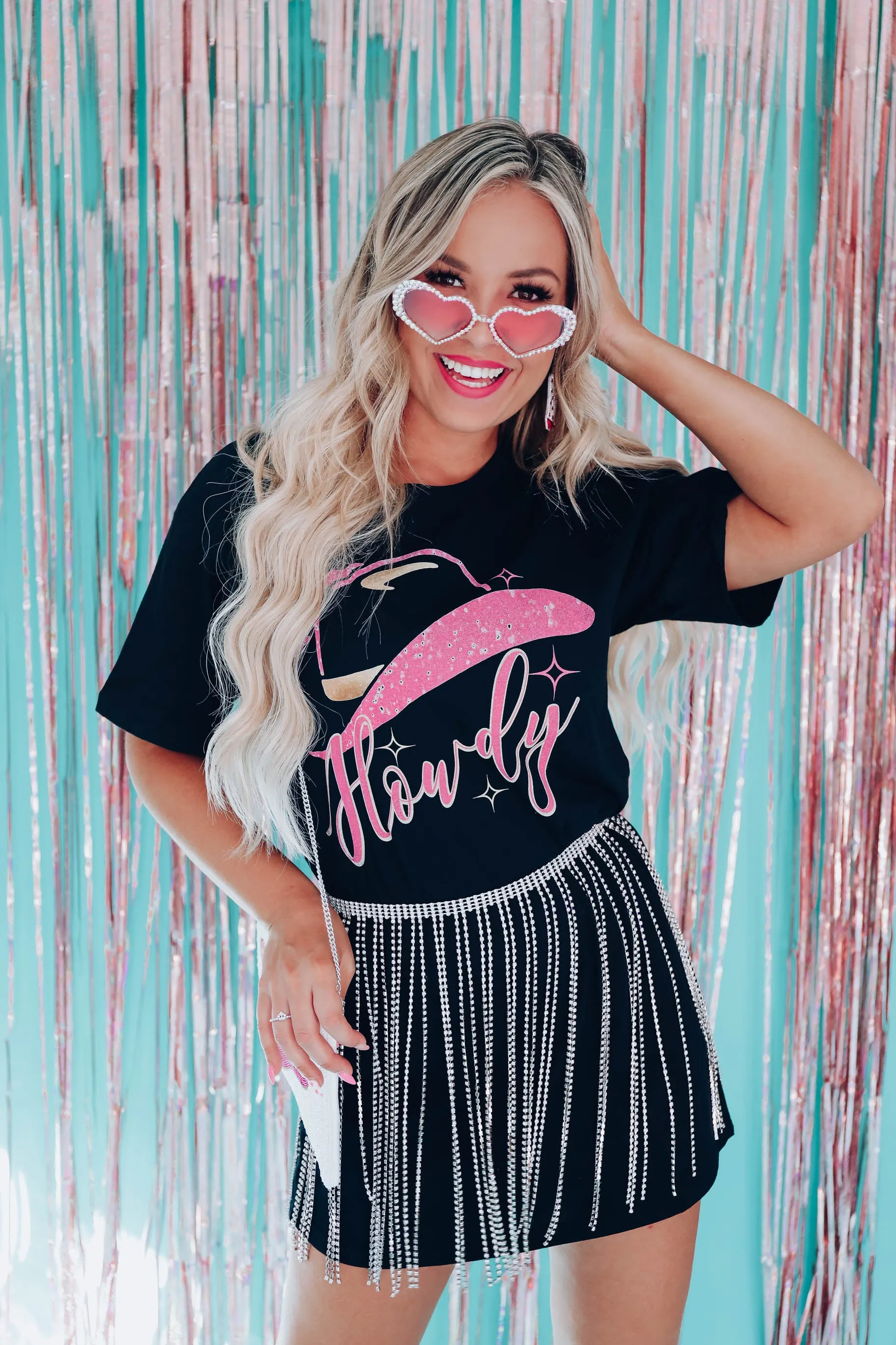 Pink Cowgirl Hat T-shirt Dress