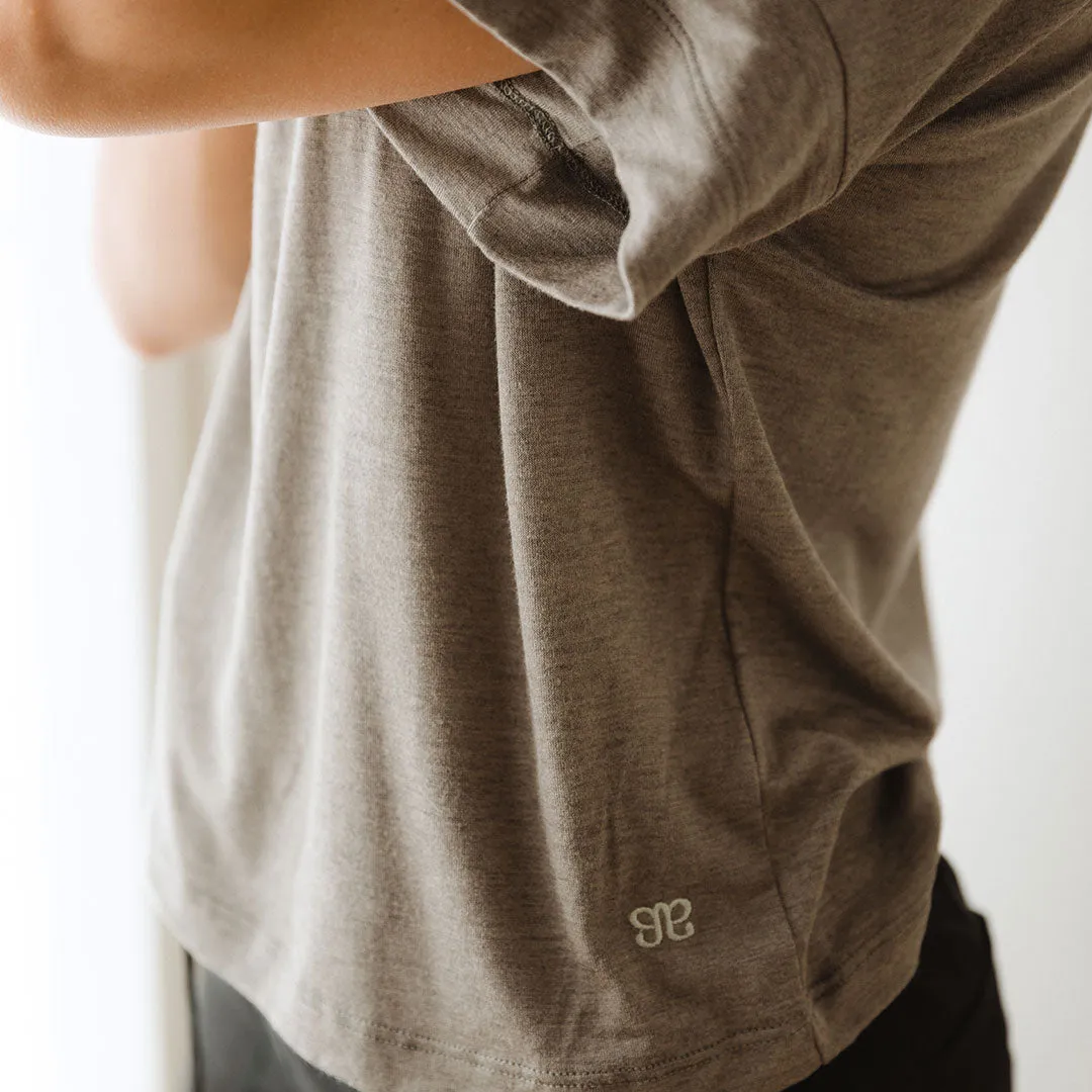 Relaxed Tee, Stone Chambray