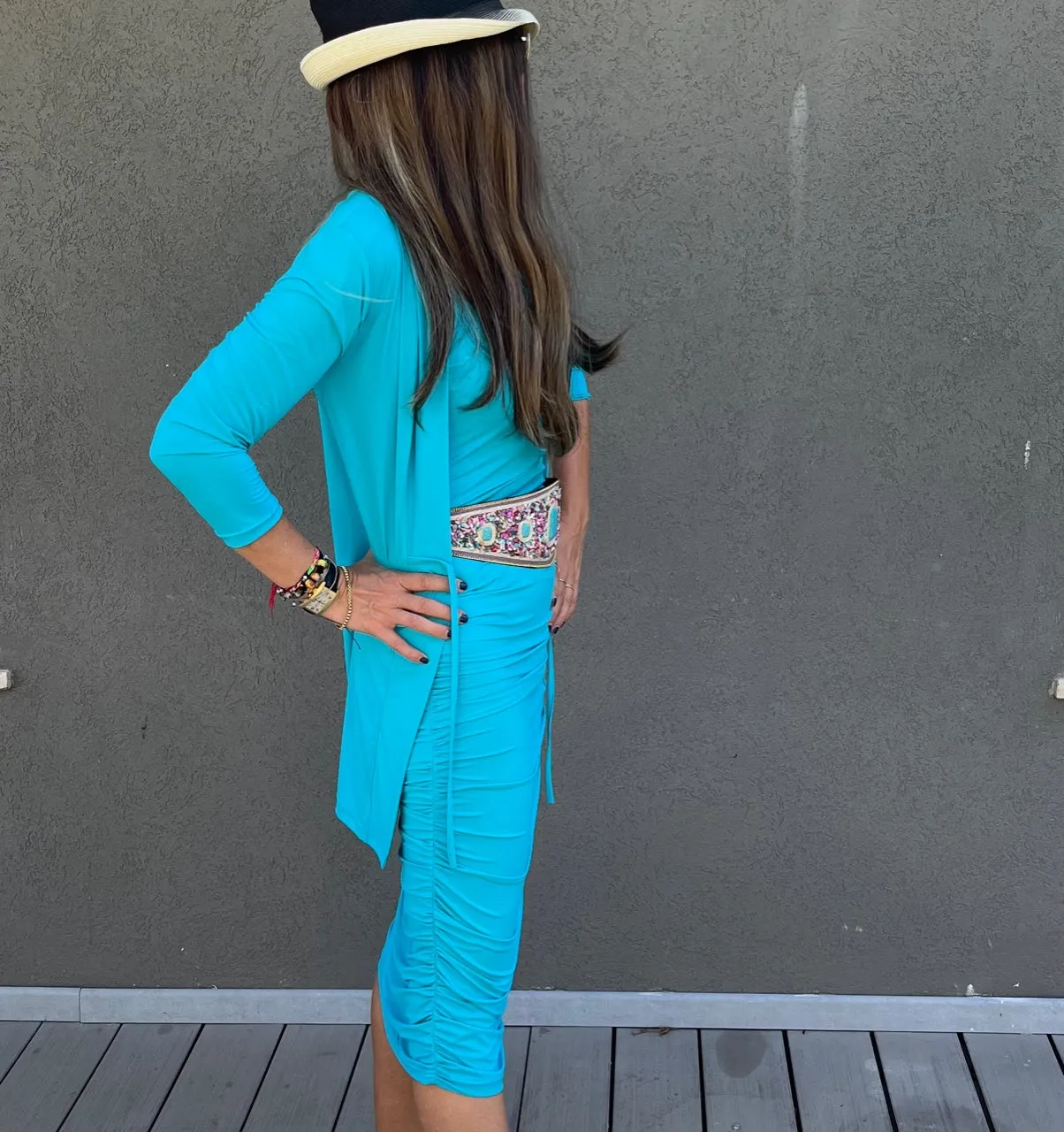 Swimsuit - Cardigan Car2201S - Turquoise