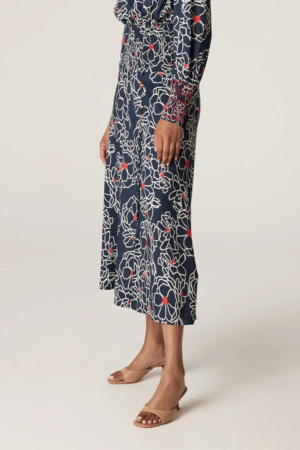 Uma Skirt - Navy Floral