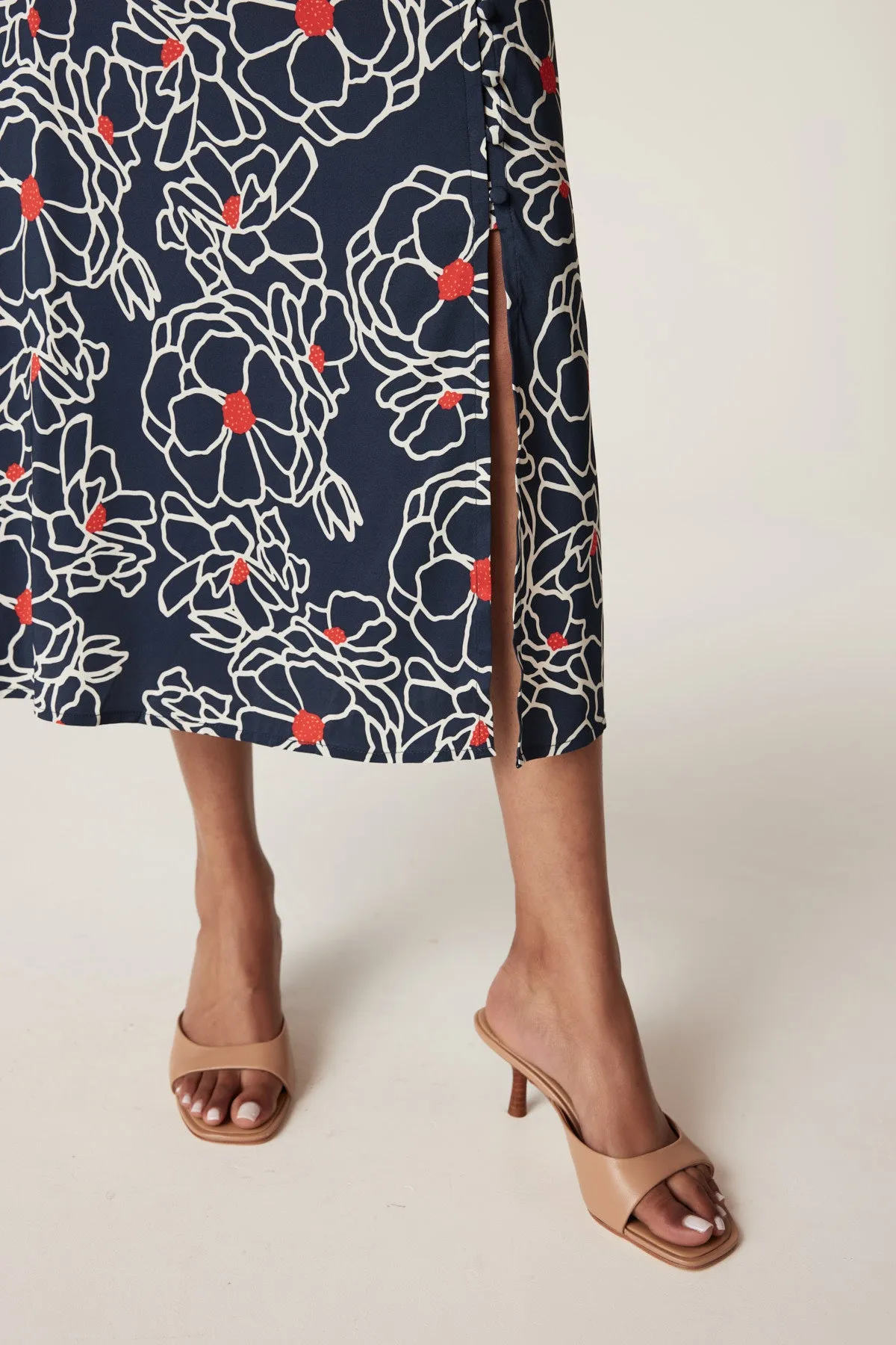 Uma Skirt - Navy Floral