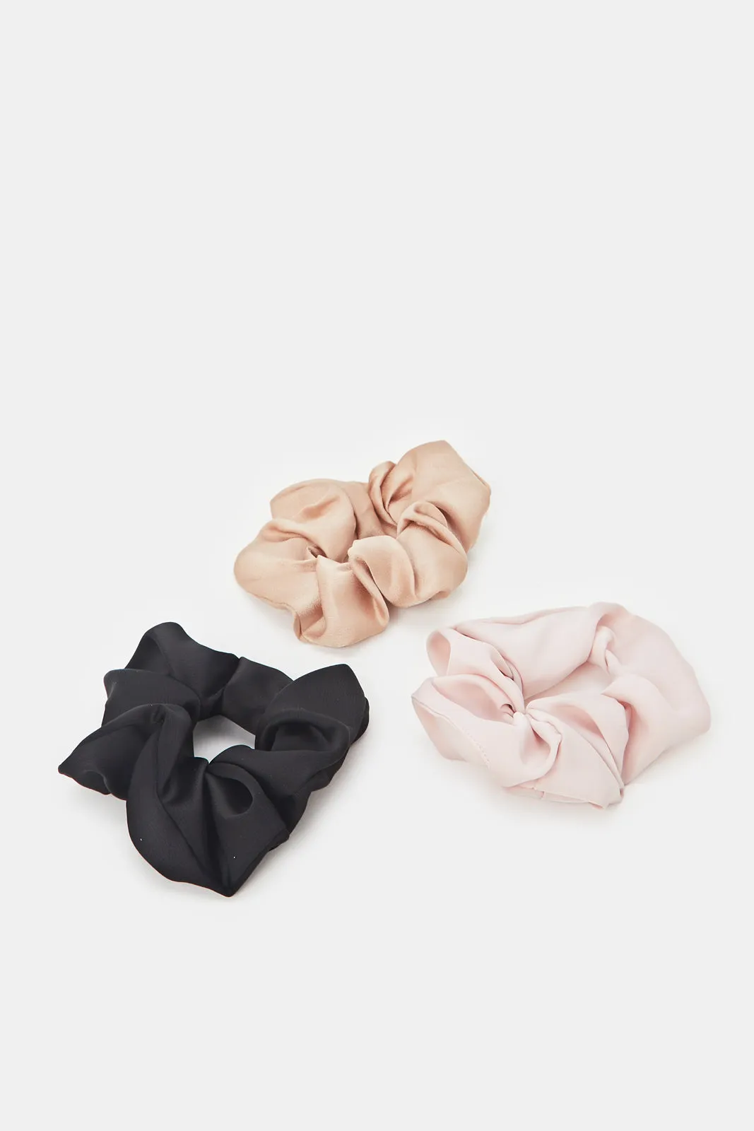 Women Assorted Hair Scrunchy Set (Pack of 3)