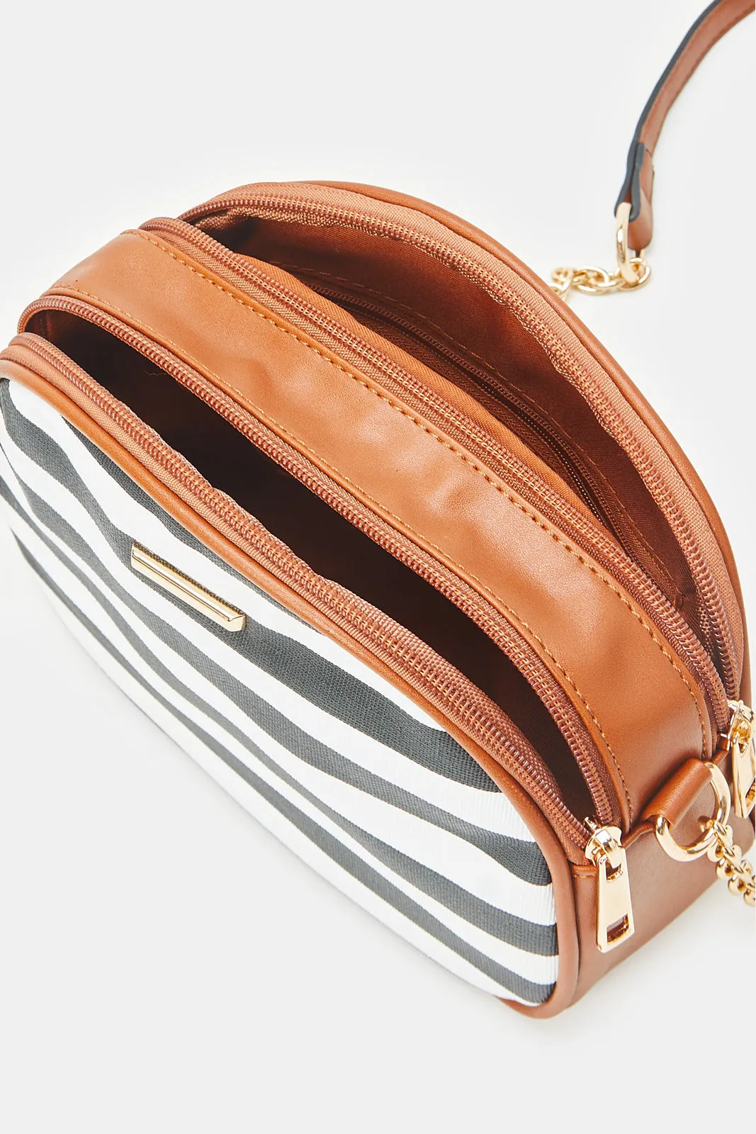 Women Assorted Striped Cross Body Bag