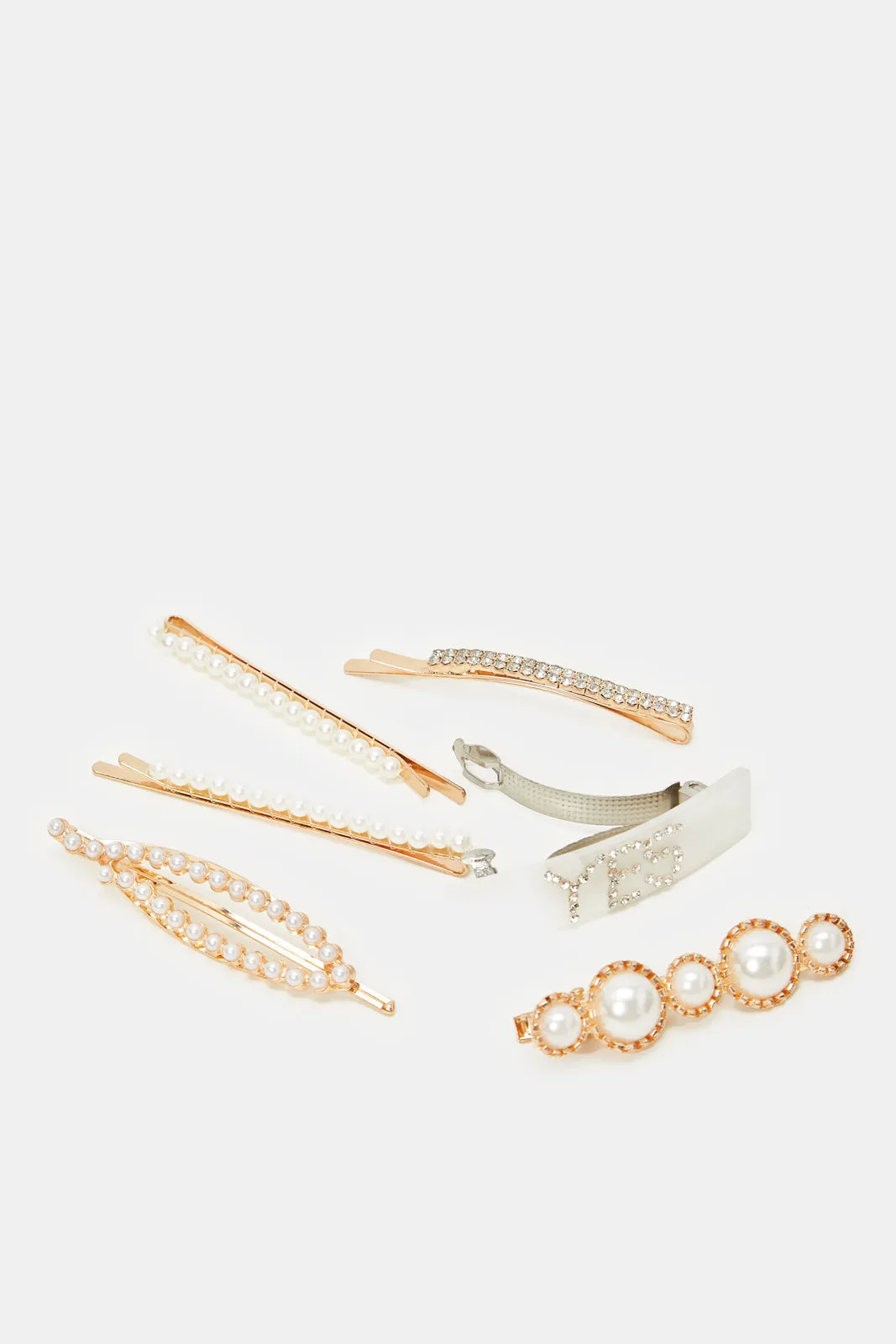 Women Gold Embellished Hiar Clip (6 Piece)