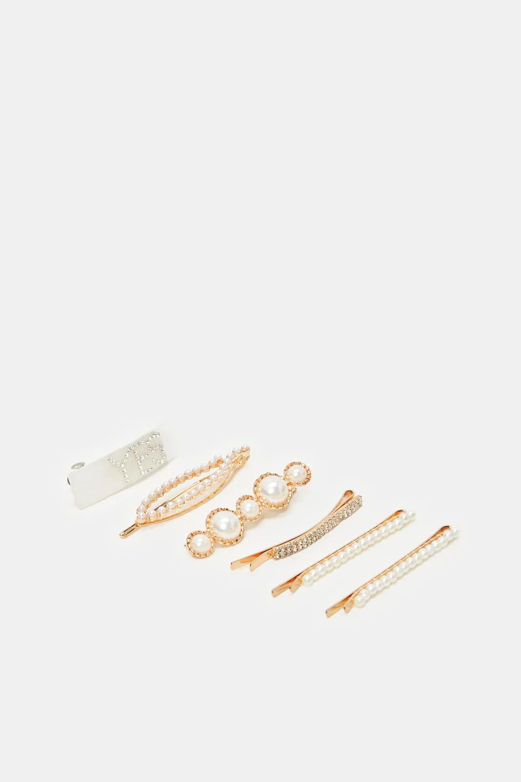 Women Gold Embellished Hiar Clip (6 Piece)