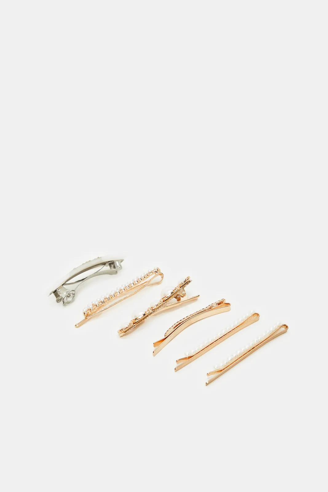 Women Gold Embellished Hiar Clip (6 Piece)